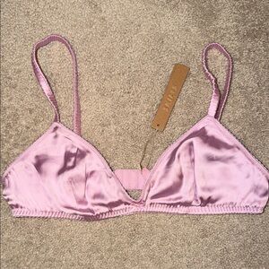 Skims Satin Triangle Bralette